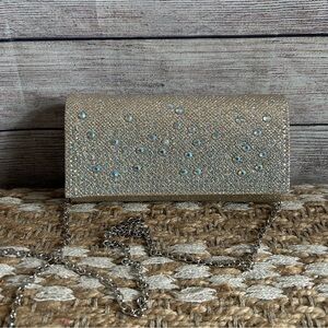 Jessica McClintok Gold Clutch Bag